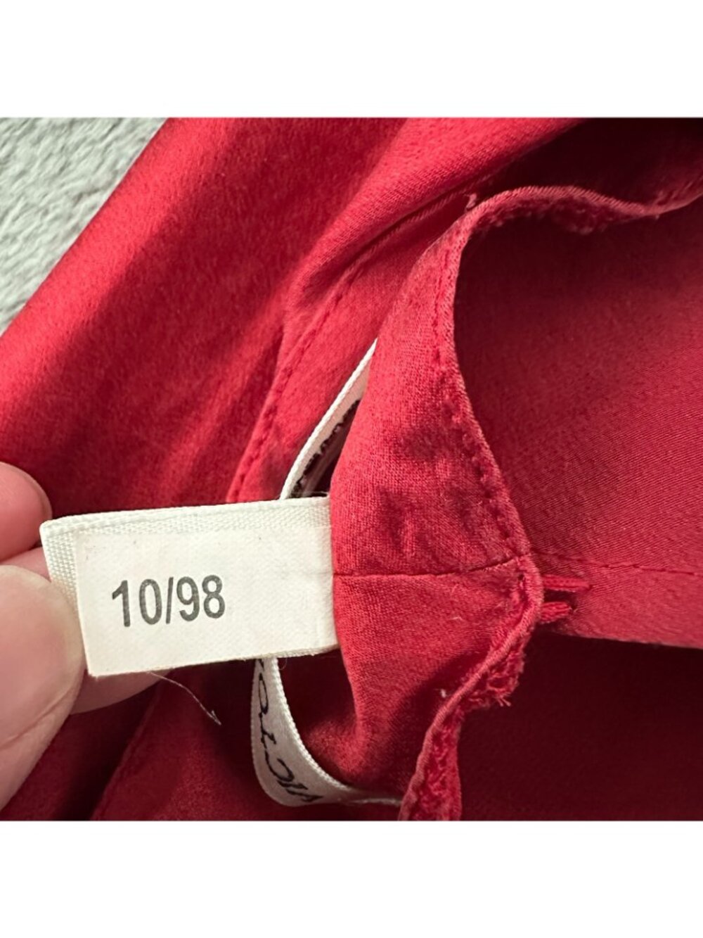 Vintage 90s Y2K Victoria's Secret 100% Silk Red Slip Dress Mini SMALL - Picture 8 of 9